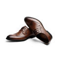 Wing tip Burnished Leather Men's shoes